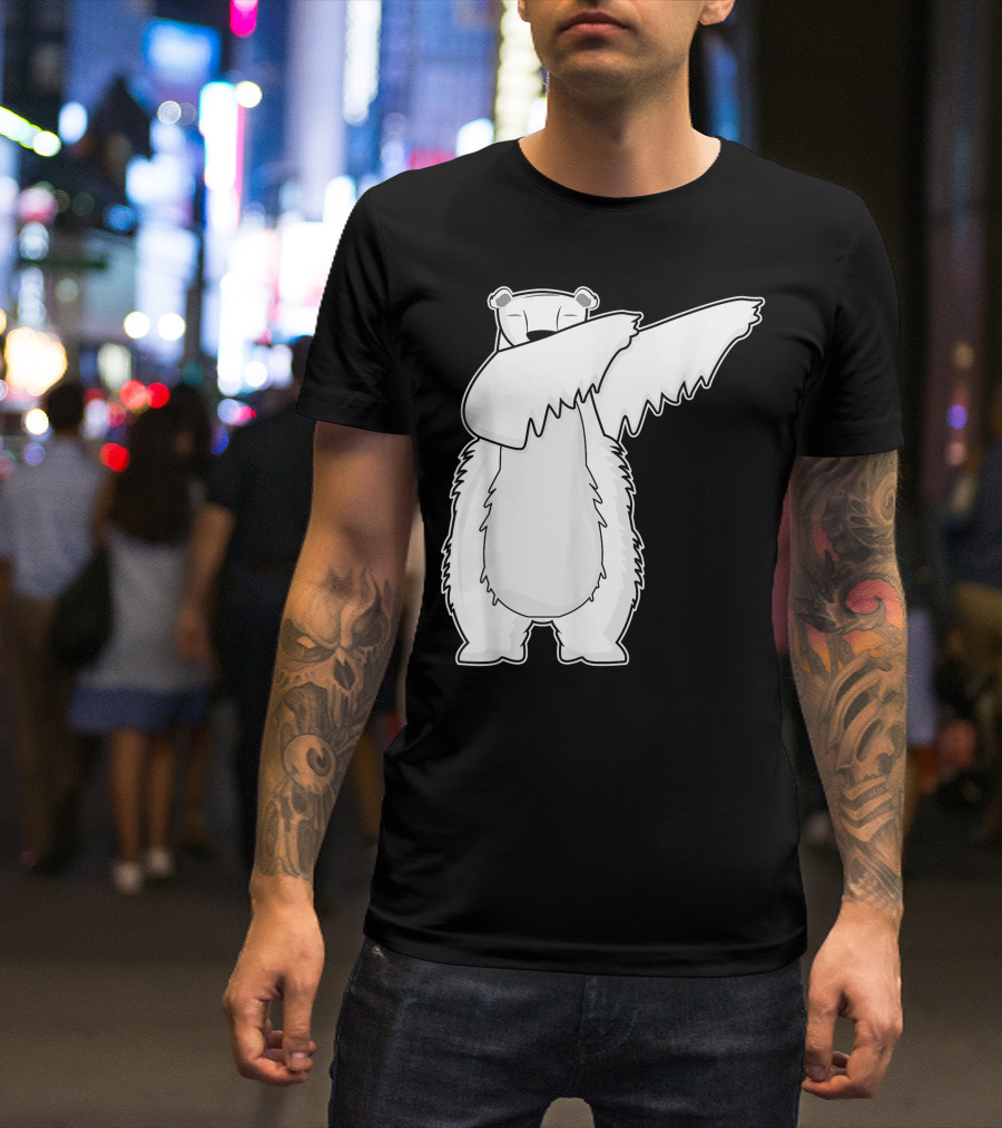 Dabbing Polar Bear Dance Pose Iconic Fun T-Shirt