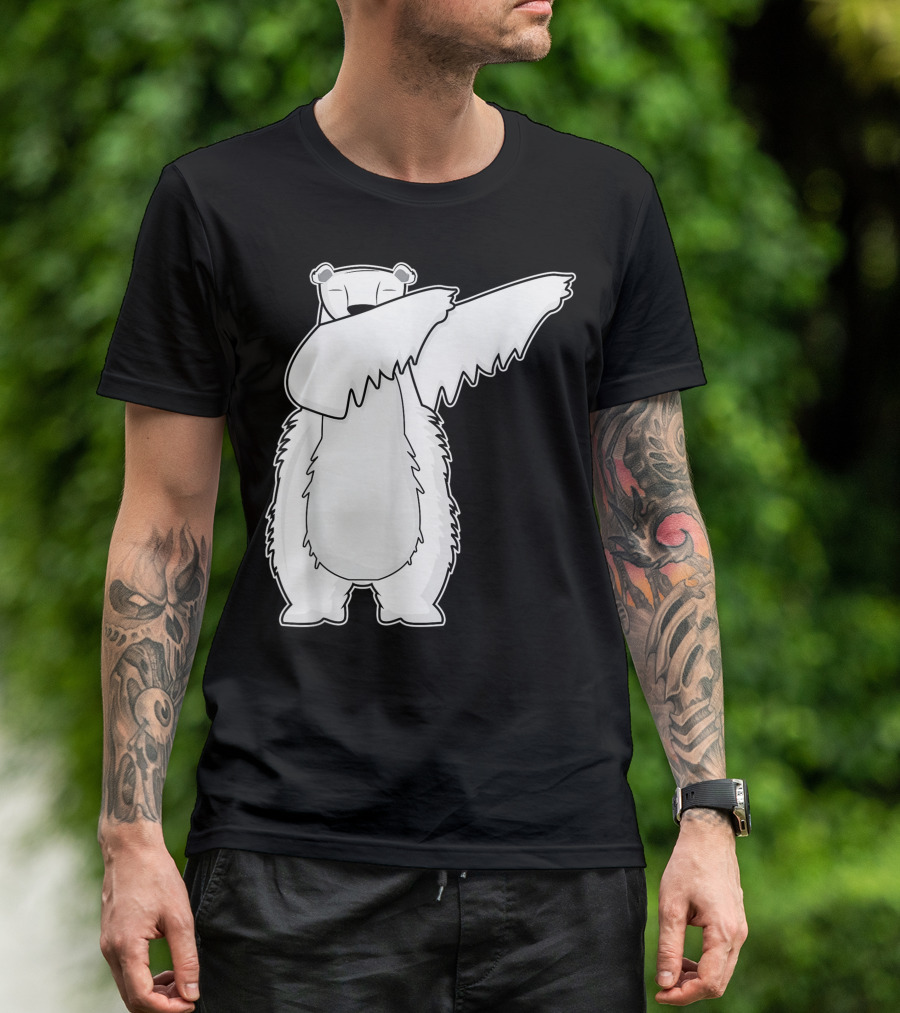 Dabbing Polar Bear Dance Pose Iconic Fun T-Shirt