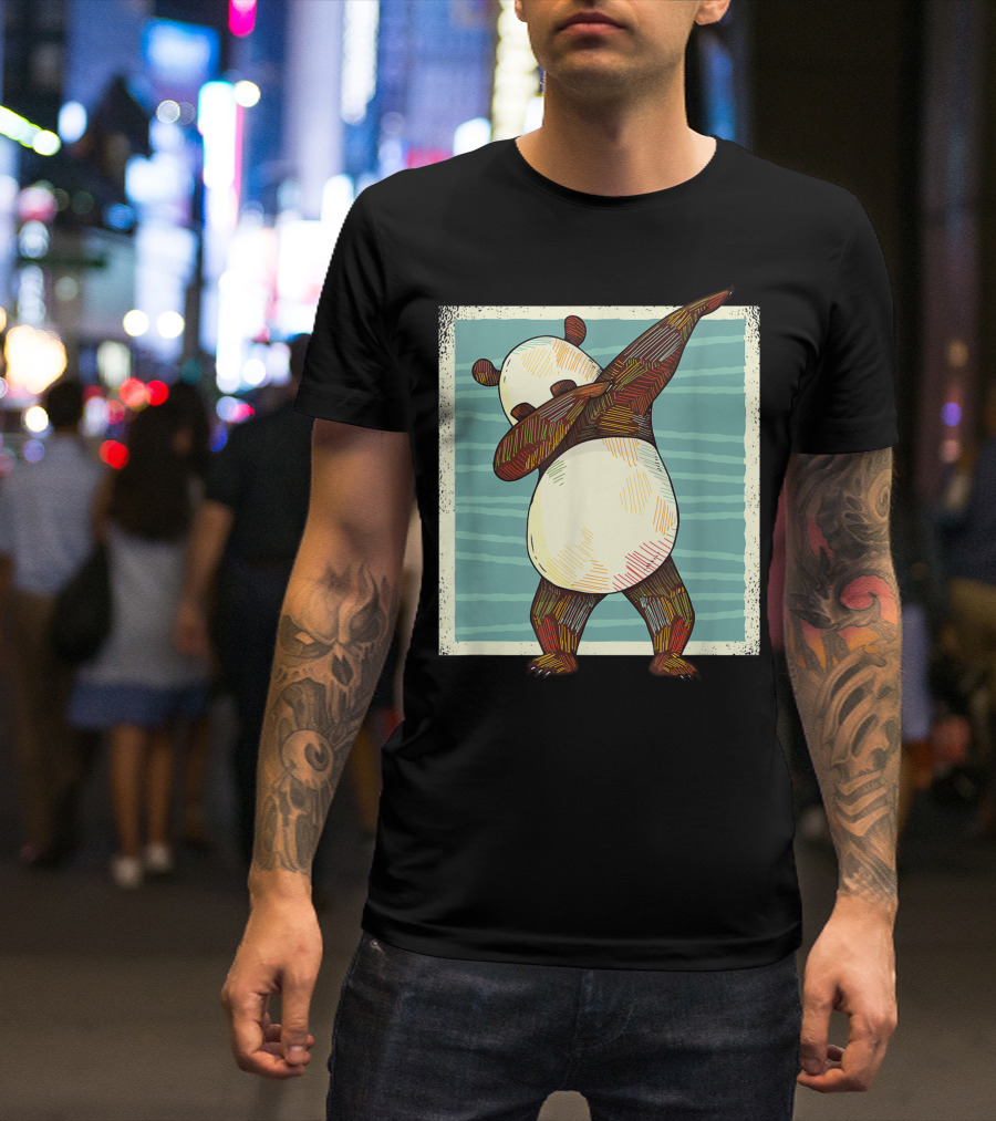Dabbing Panda Bear Hip Hop Dance For Panda Lovers T-Shirt