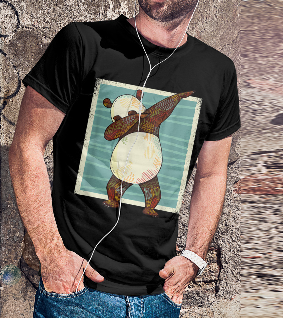 Dabbing Panda Bear Hip Hop Dance For Panda Lovers T-Shirt