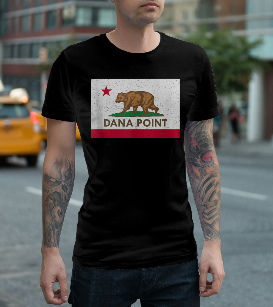 Dana Point California Vintage Bear Flag T-Shirt