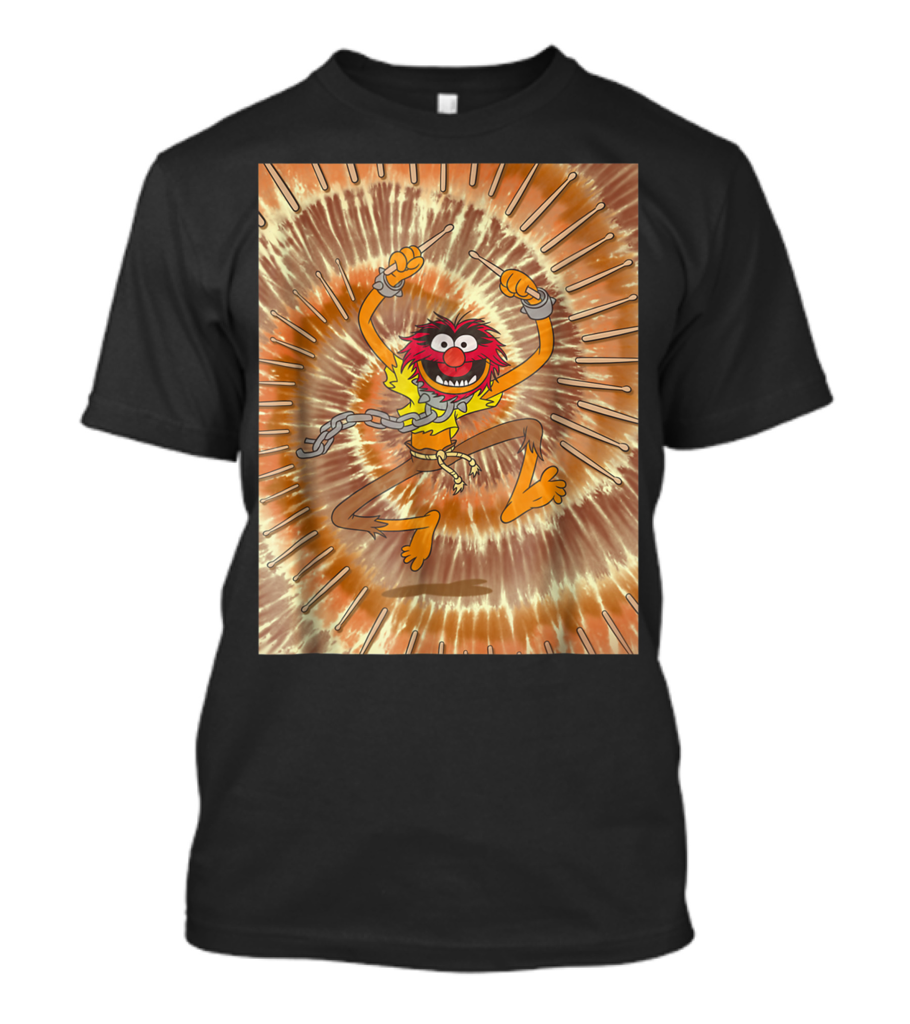 Disney The Muppets Animal Drummer Tie Dye Burst T-Shirt