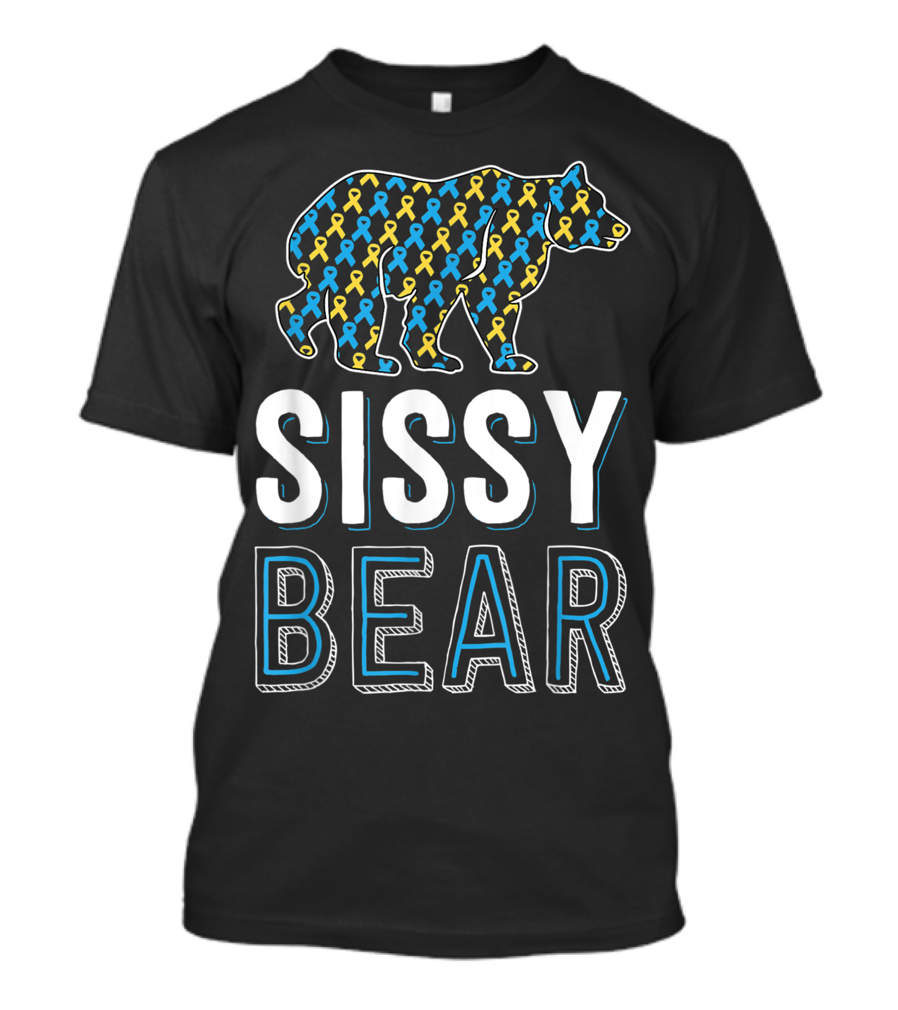 Sissy Bear Down Syndrome Awareness T21 Family Ribbons T-Shirt