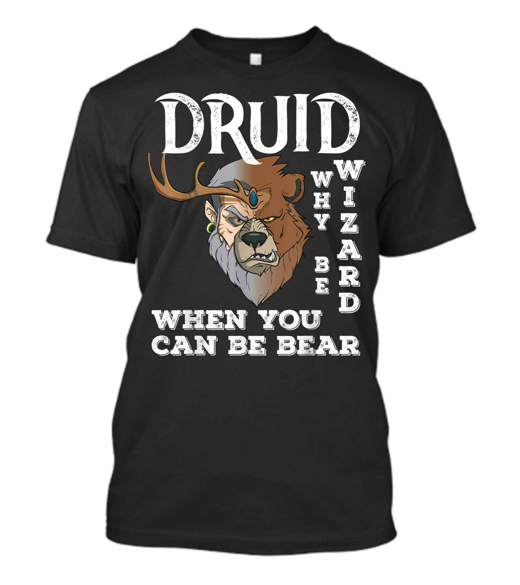 Druid Why Be Wizard When You Can Be Bear T-Shirt