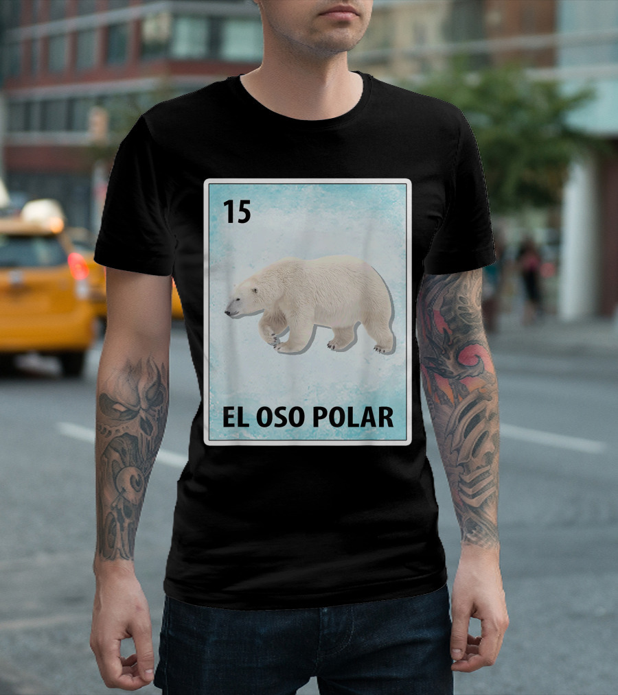 El Oso Polar 15 Mexican Polar Bear Card T-Shirt