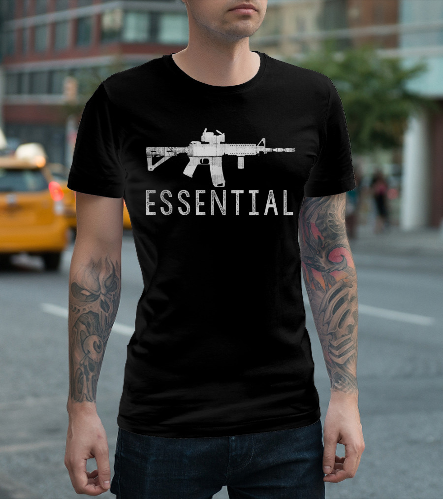 Essential AR15 American Flag Pro 2A Gun 2nd Amendment T-Shirt