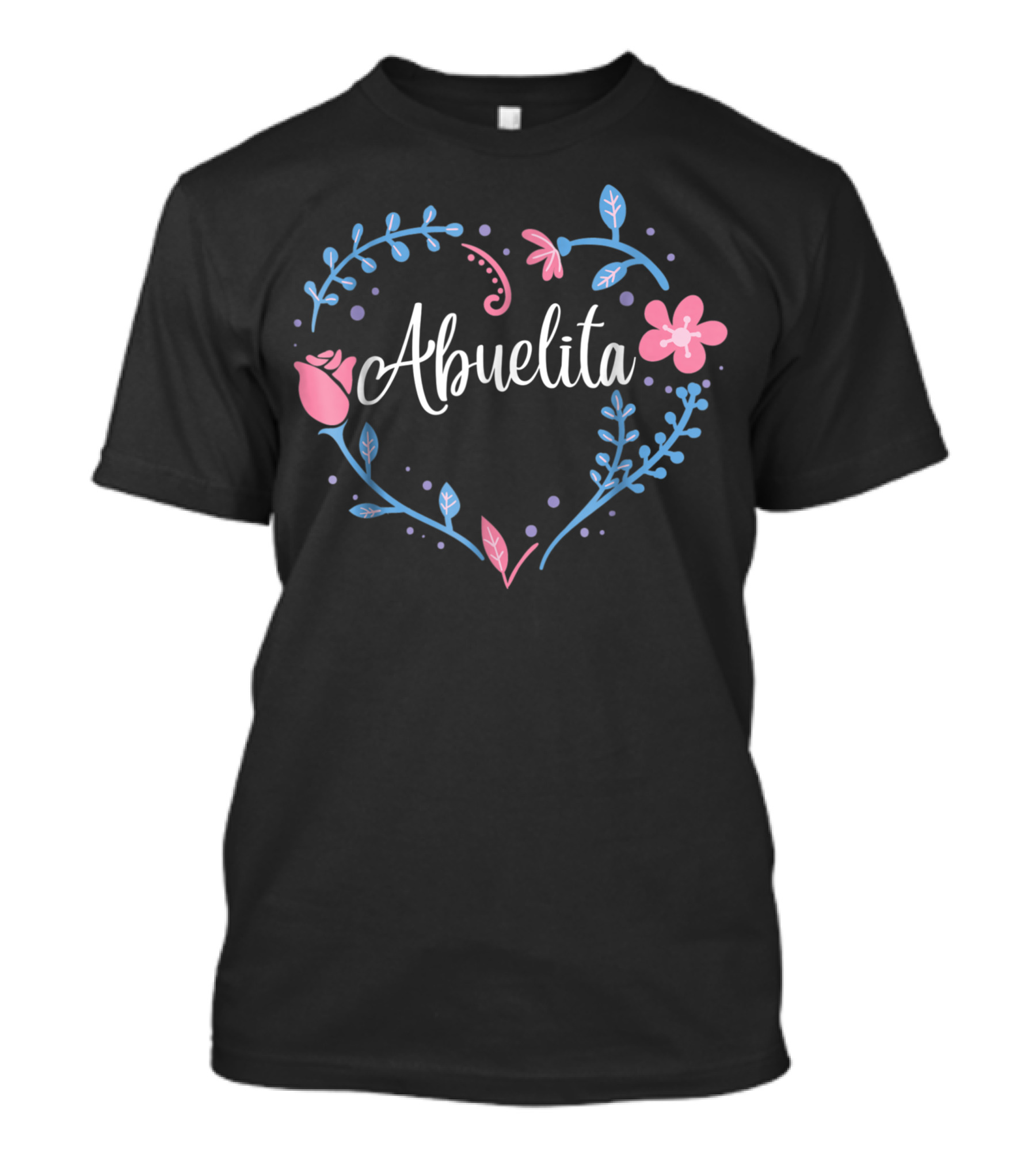 Abuelita Heart Floral Design Grandma Christmas Birthday T-Shirt