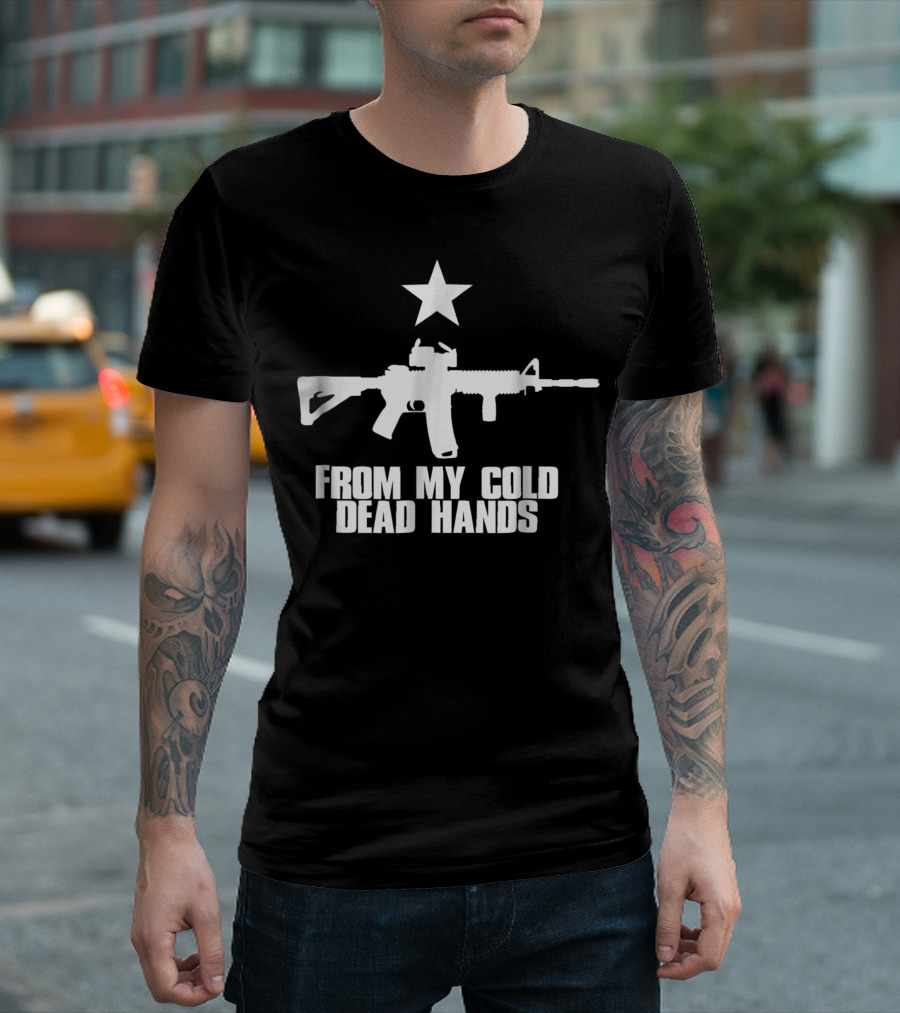 From My Cold Dead Hands USA Gun Rights Rifle And Star T-Shirt