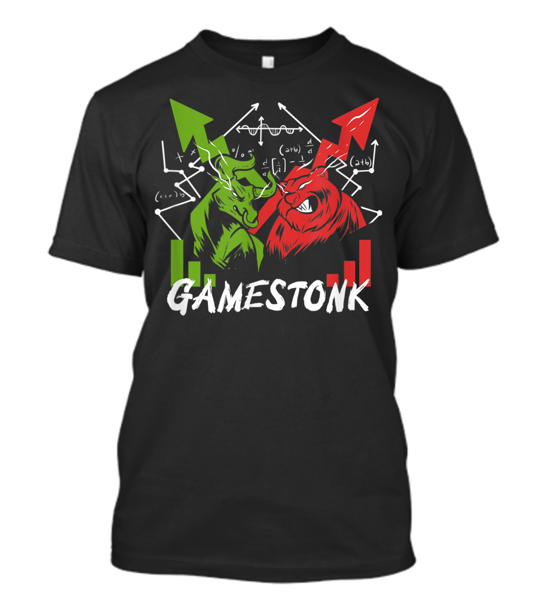 Gamestonk Yolo Wall Street Bull Bear Short Squeeze Stock Investor Chart Arrows T-Shirt