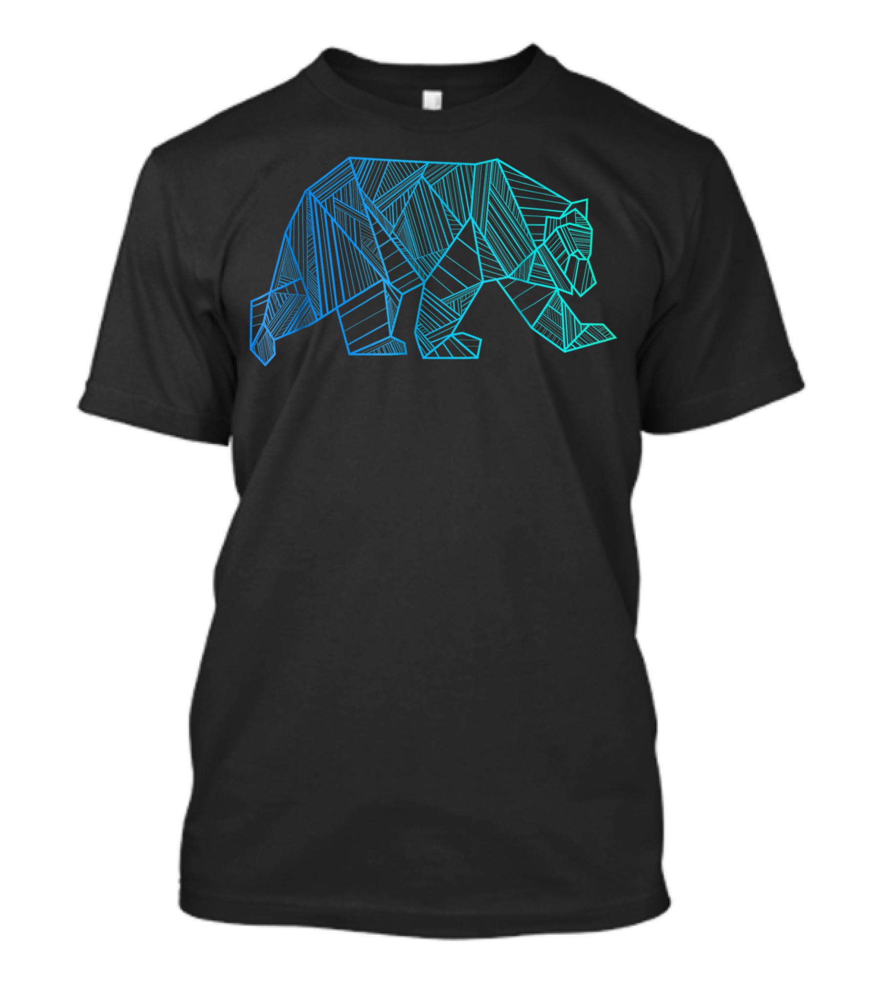 Geometric Bear Wild Alaska Mountain Animal Hipster T-Shirt