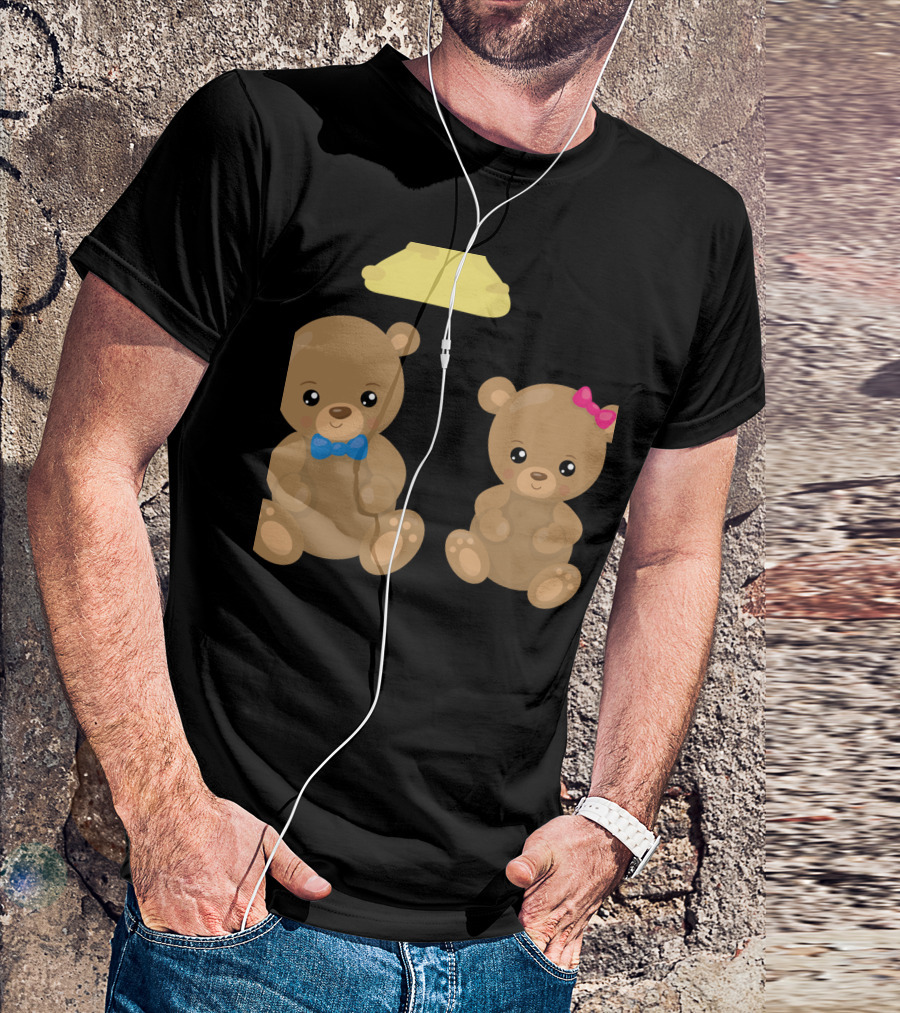 Goldilocks And The Three Bears Cute Bear Characters With Bow Tie And Bow T-Shirt
