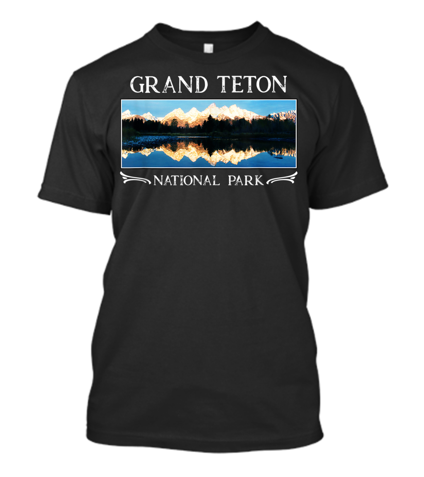 Grand Teton National Park Wyoming Mountains Reflection T-Shirt