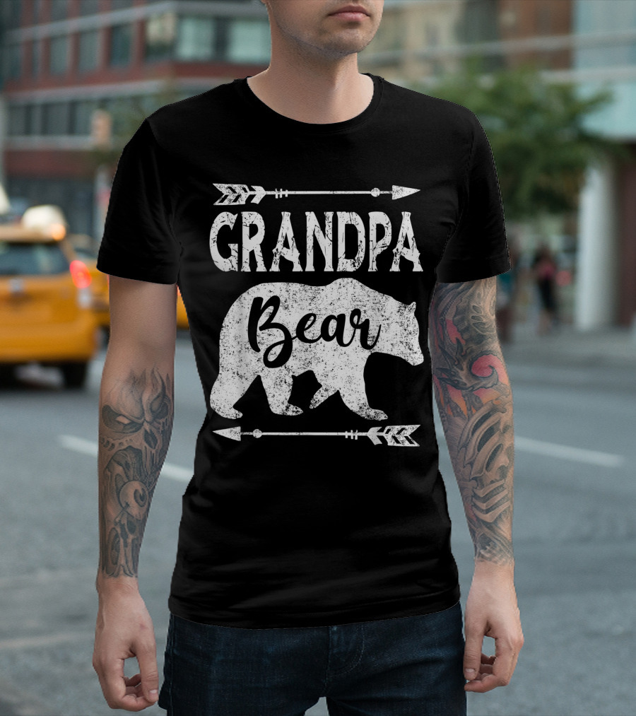 Grandpa Bear Camping Matching Papa Bear Family T-Shirt