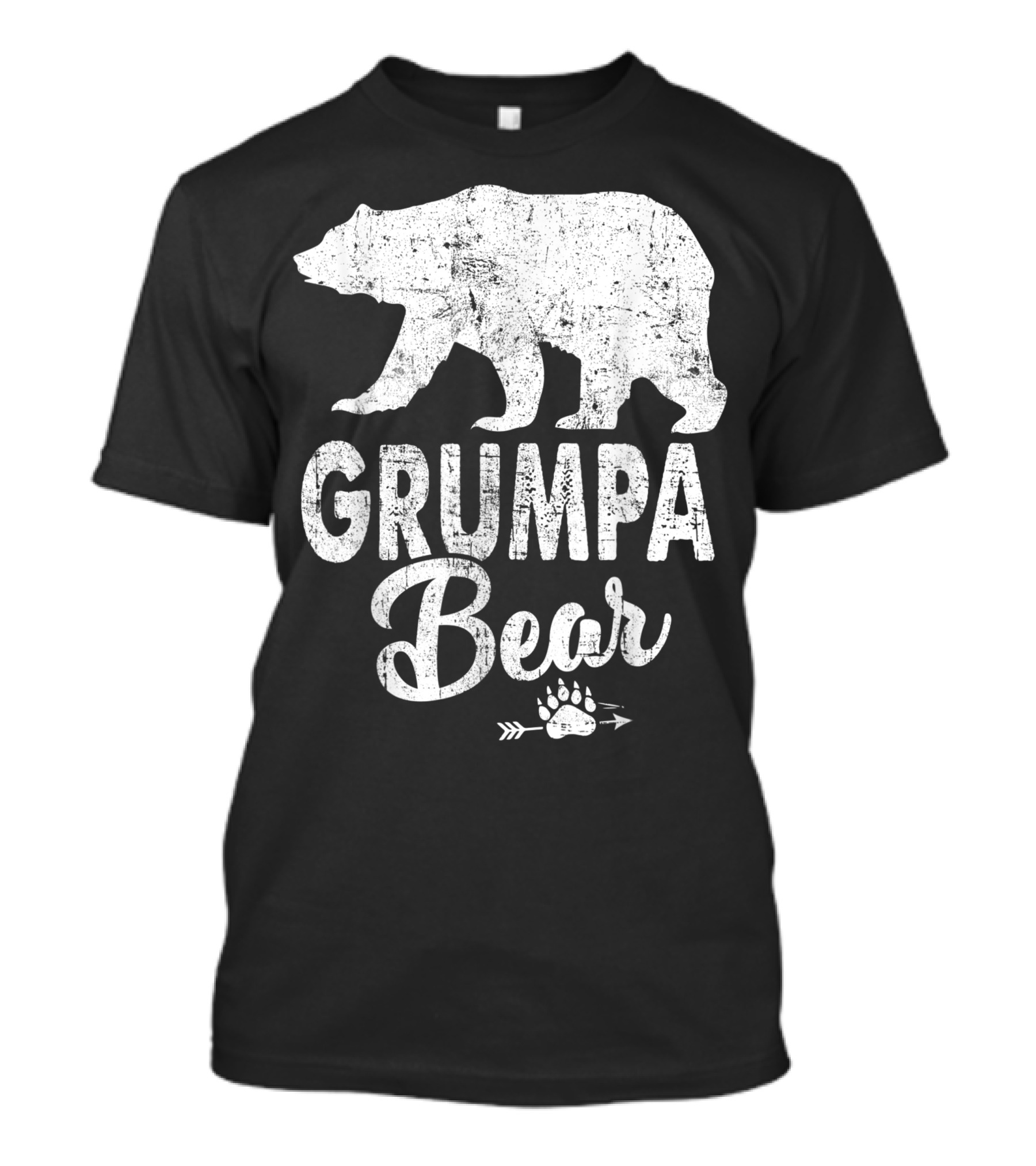 Grumpa Bear Silhouette With Paw And Arrow T-Shirt
