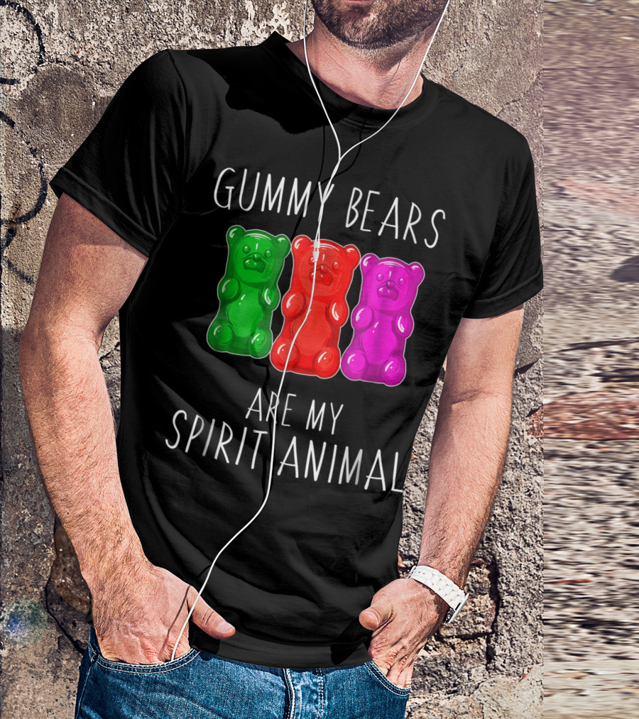 Gummy Bears Are My Spirit Animal Colorful Trio T-Shirt