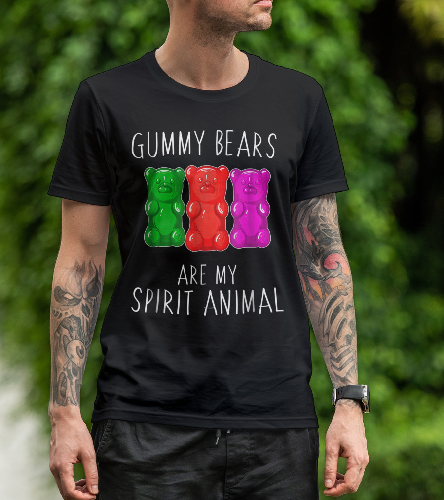 Gummy Bears Are My Spirit Animal Colorful Trio T-Shirt