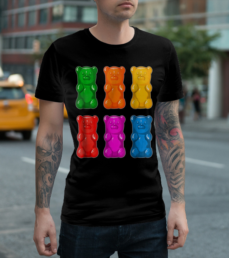 Gummy Bears Colorful Six-Pack T-Shirt
