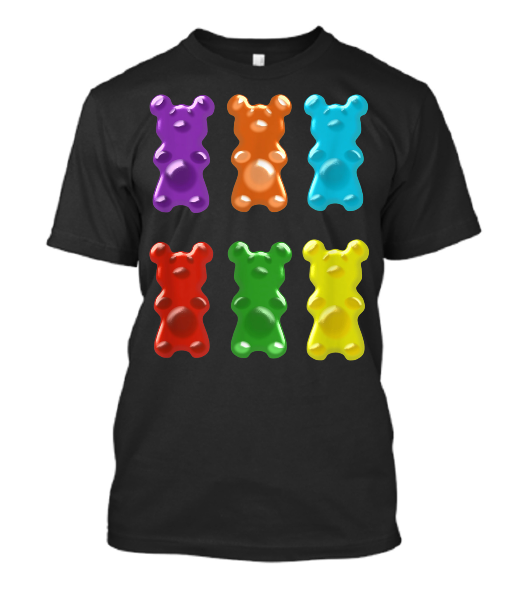 Gummy Bears Colorful Candy Icons T-Shirt