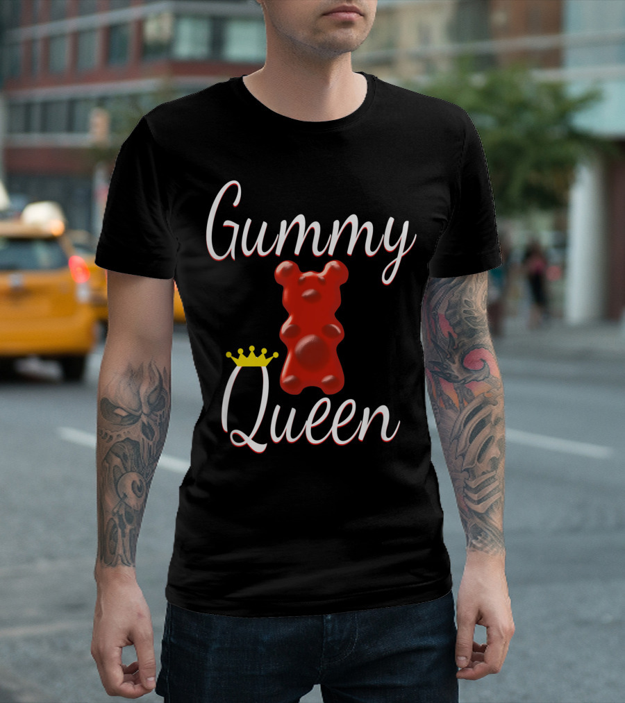 Gummy Queen Red Bear Candy With Crown T-Shirt