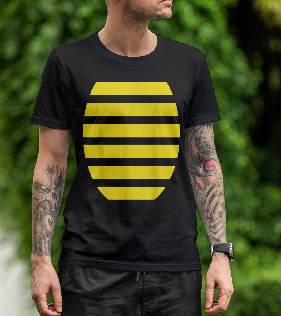 Halloween Adult Kids Bumblebee Costume Striped Bee T-Shirt