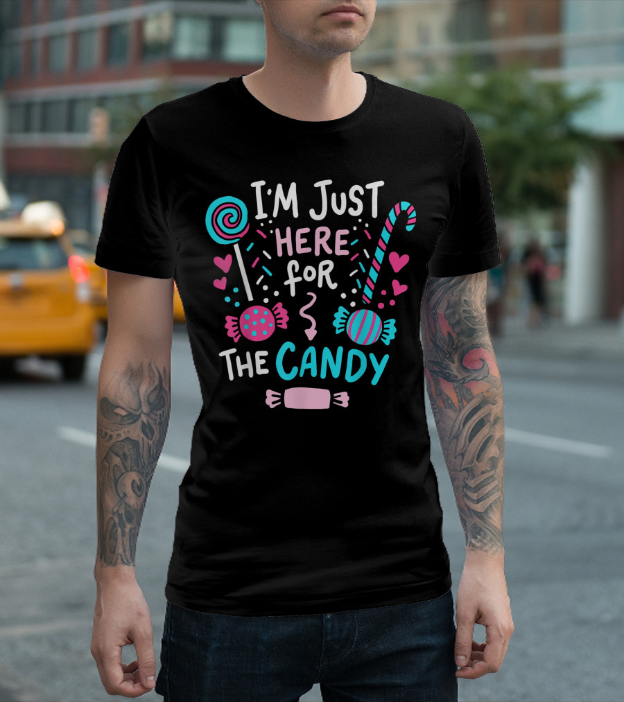 I'm Just Here for the Candy Halloween Lollipop T-Shirt