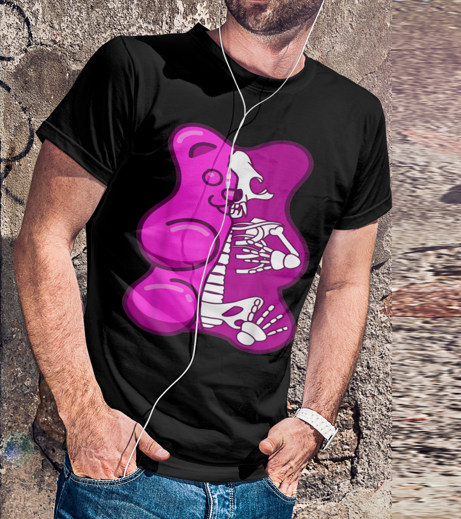 Halloween Skeleton Gummy Bear T-Shirt
