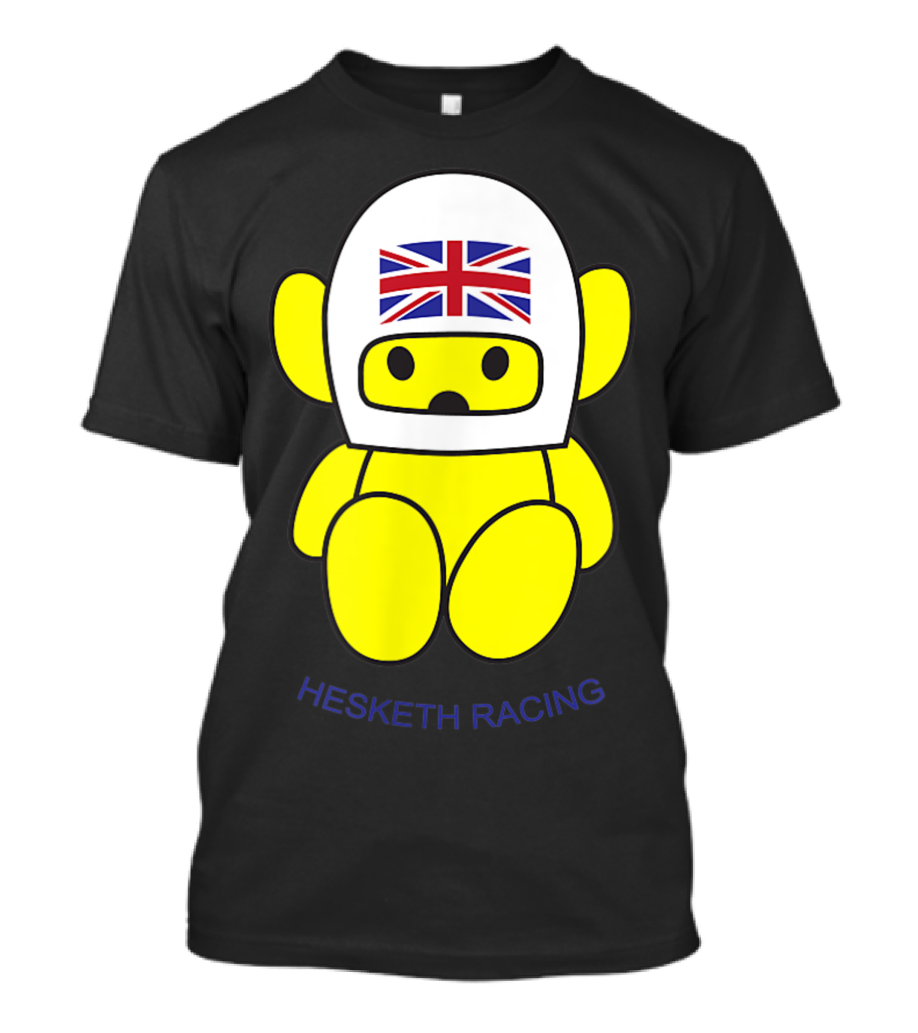 Hesketh Racing British Helmet Teddy Bear Emblem T-Shirt