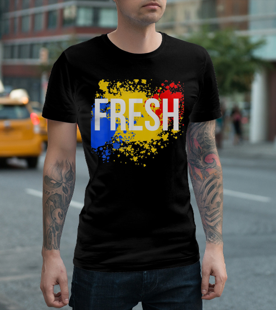Fresh Hip Hop Old School Rap Urban Slang Colors T-Shirt