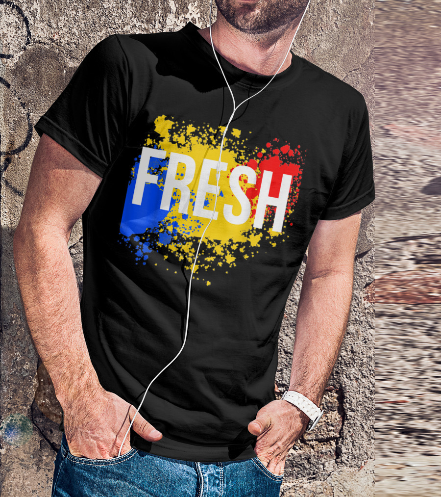 Fresh Hip Hop Old School Rap Urban Slang Colors T-Shirt