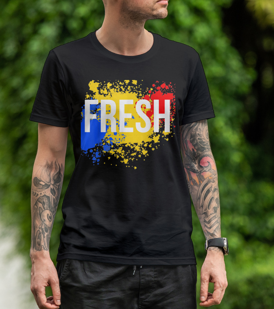 Fresh Hip Hop Old School Rap Urban Slang Colors T-Shirt