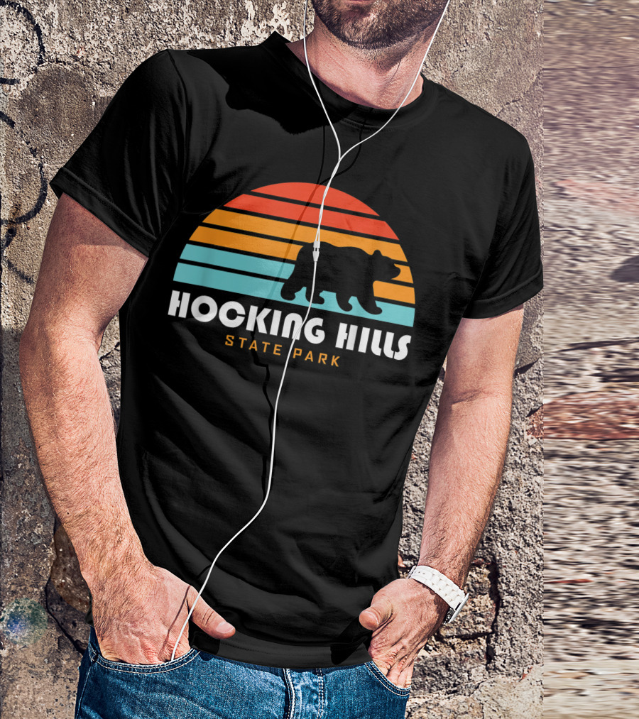 Hocking Hills State Park Bear Sunset T-Shirt