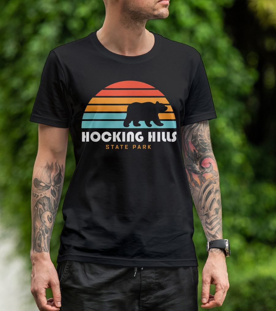 Hocking Hills State Park Bear Sunset T-Shirt