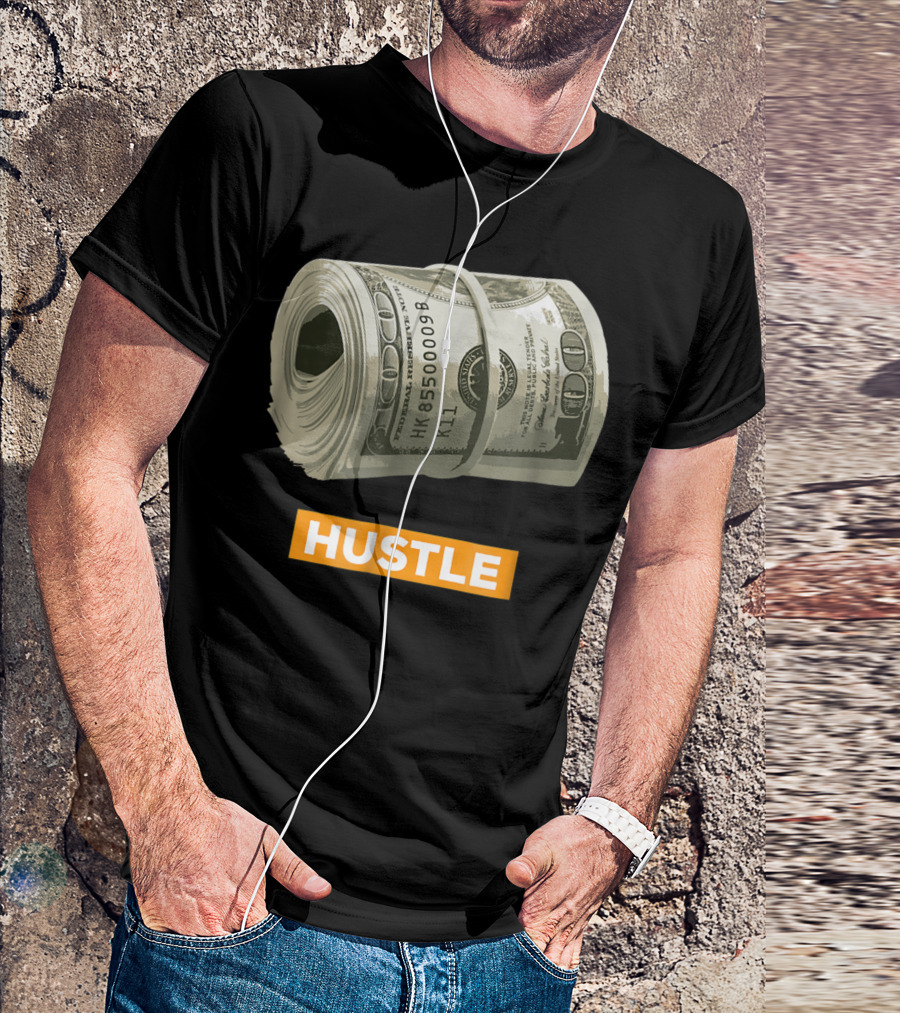 Hustle Money Wad 100 Dollar Bills Bank Roll T-Shirt