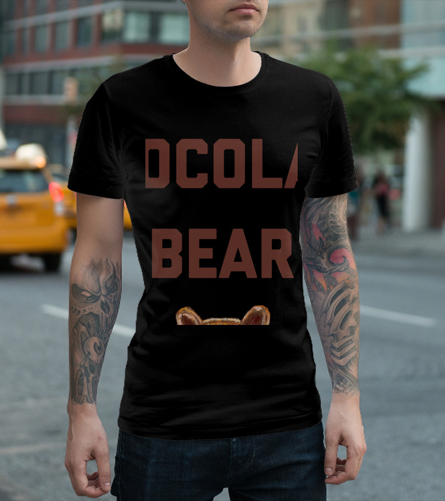 I Am The Chocolate Bear Silly Viral Papa Mommy Bear Ears T-Shirt