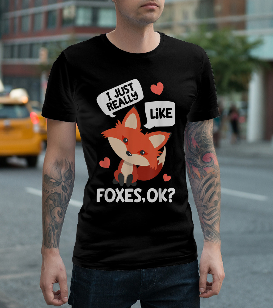 I Just Really Like Foxes Ok Foxes Red Foxes T-Shirt