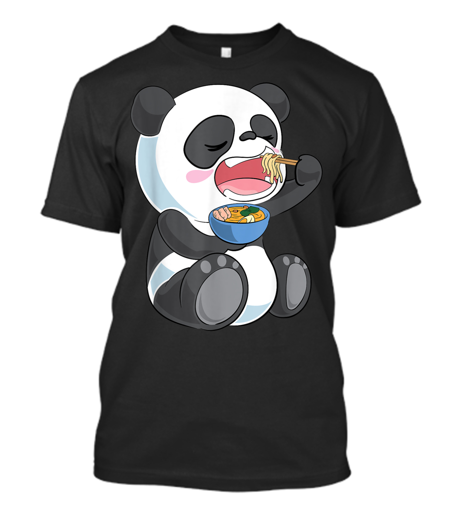 Japanese Ramen Eating Panda Bear T-Shirt