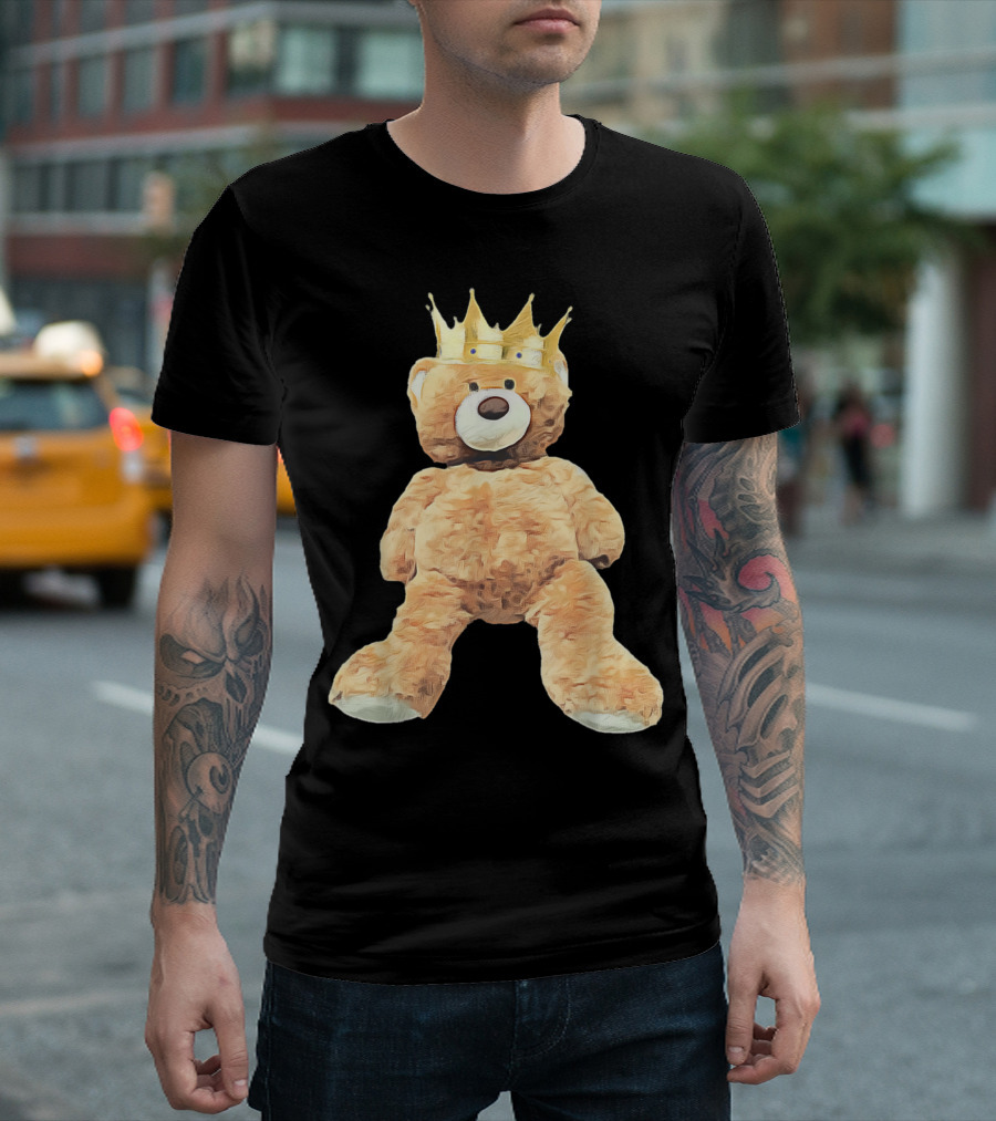 King Crown Teddy Bear Plush Royalty T-Shirt