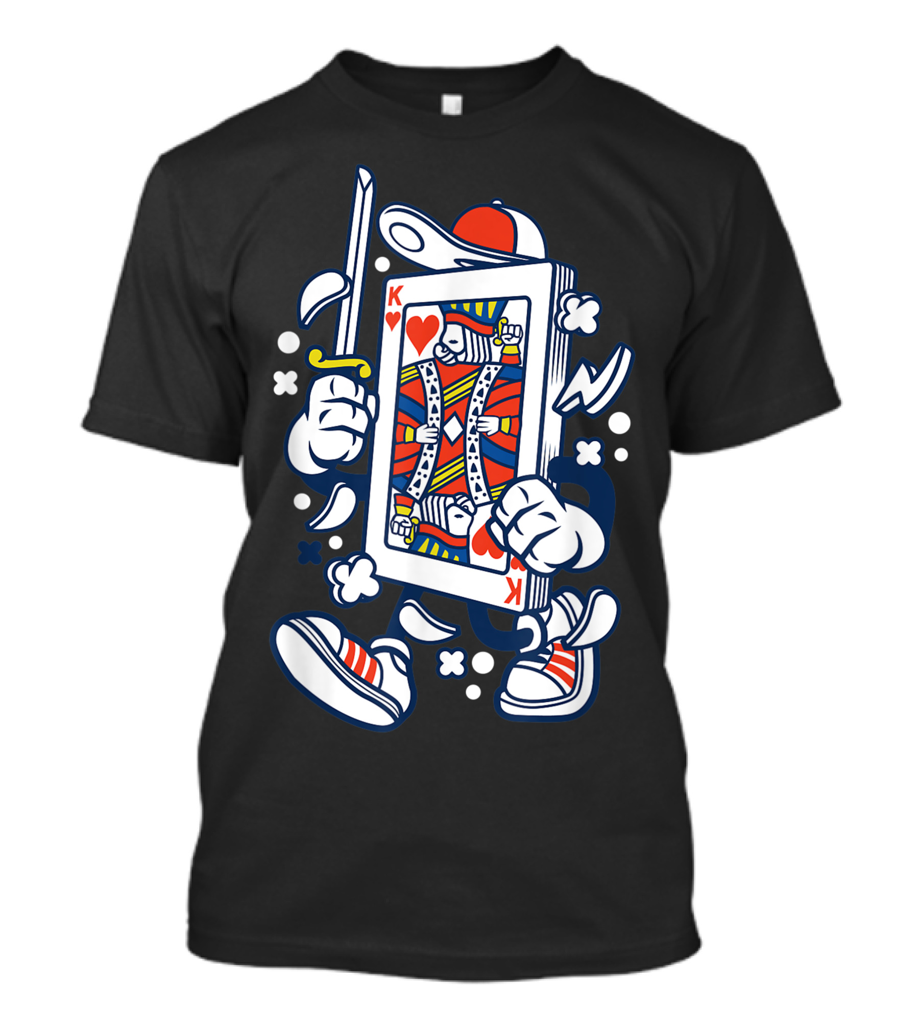 King Of Hearts Playing Card Cartoon T-Shirt