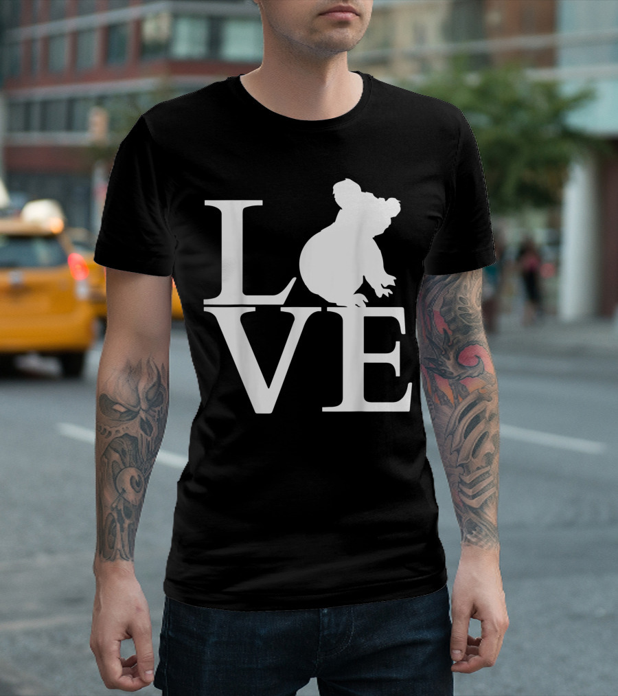 Koala Bear Love Silhouette I Love Koalas T-Shirt