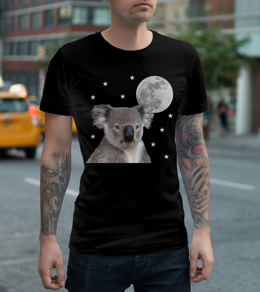 Koala Bear Moon And Stars Space Cute Animal Lover T-Shirt