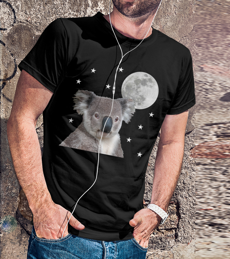 Koala Bear Moon And Stars Space Cute Animal Lover T-Shirt