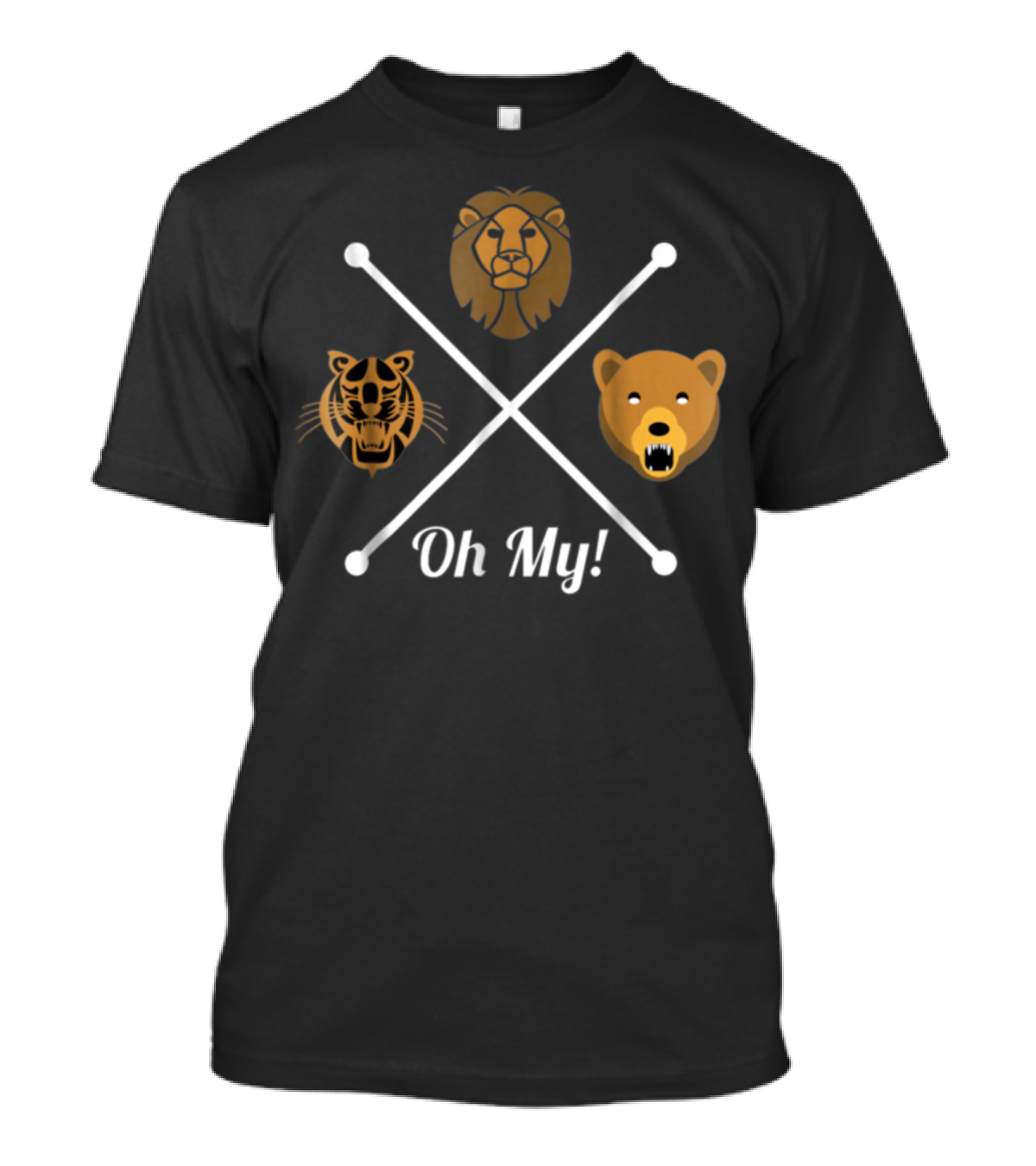 Lion Tiger Bear Oh My Cute Zoo Animal Oh My T-Shirt