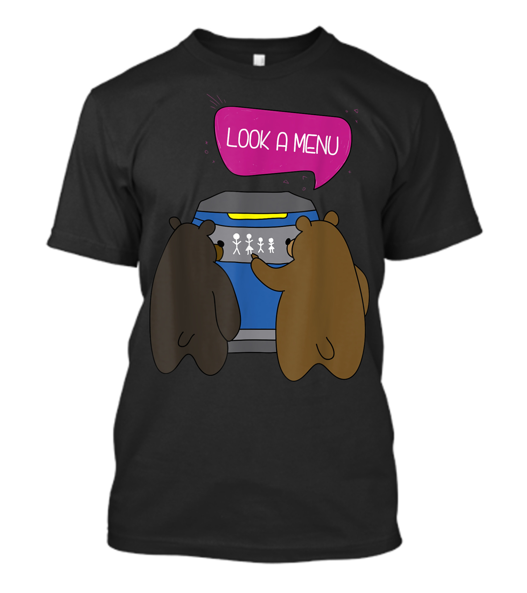 Look A Menu Bear Camping Space Capsule T-Shirt