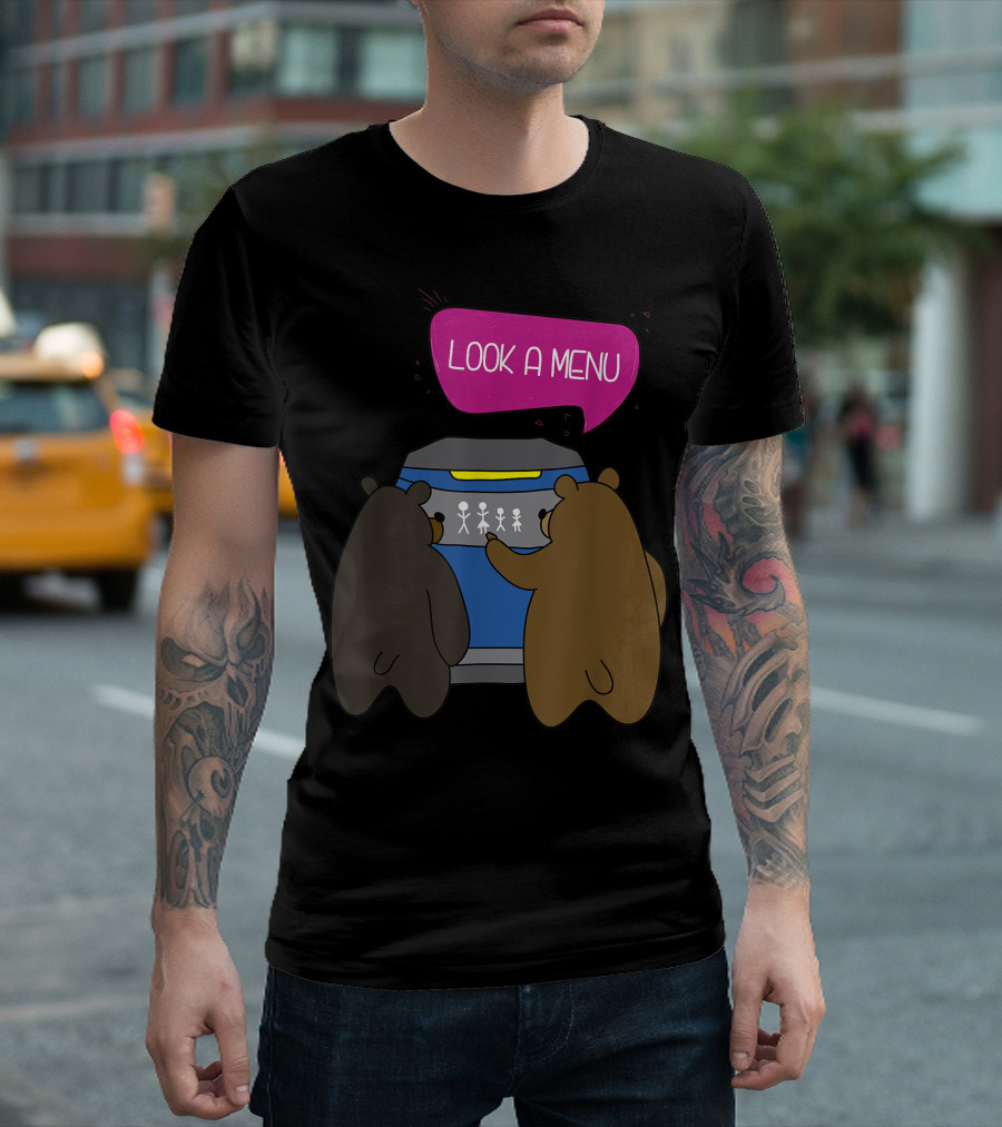 Look A Menu Bear Camping Space Capsule T-Shirt