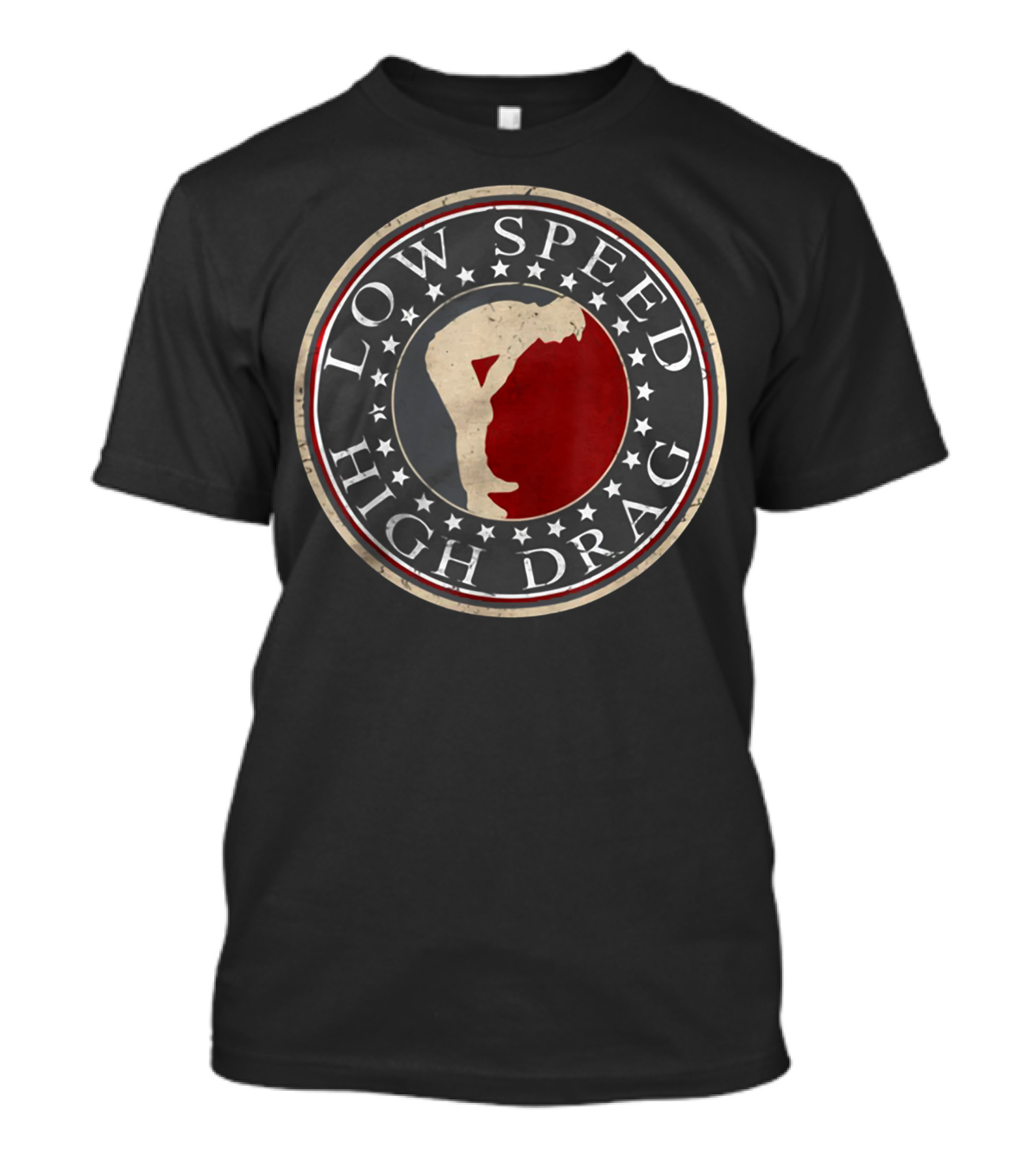 Low Speed High Drag Bent Over Circle With Stars T-Shirt
