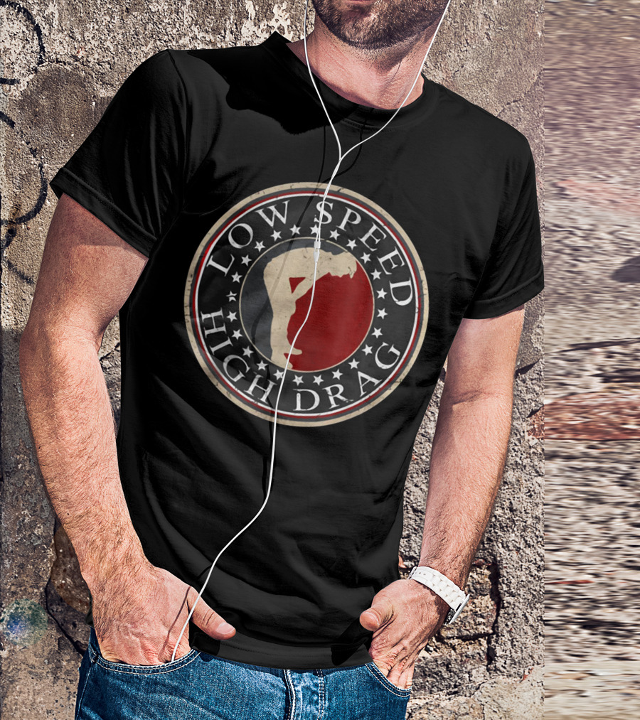 Low Speed High Drag Bent Over Circle With Stars T-Shirt