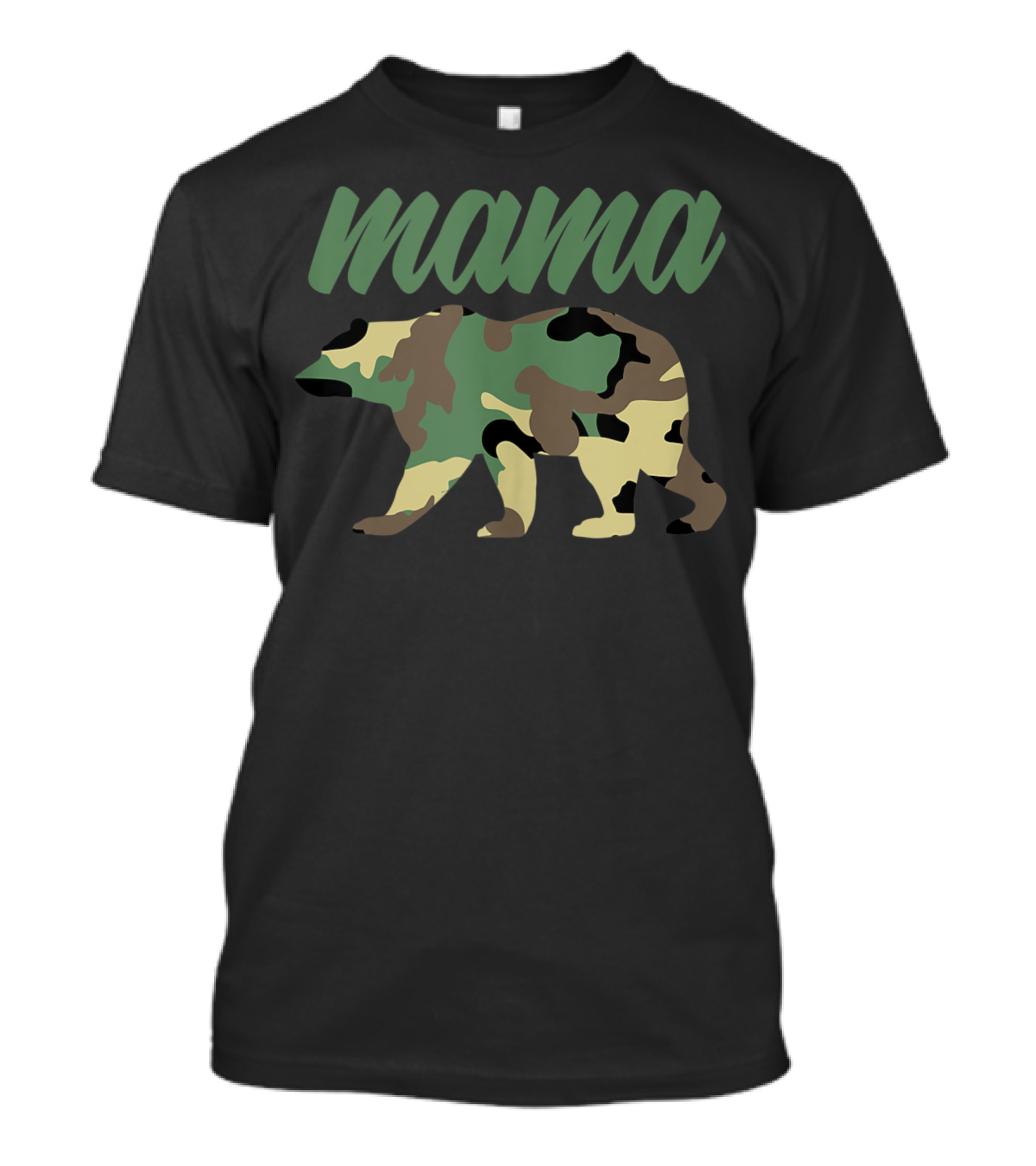 Mama Bear Camouflage Pattern Matching Family Bear T-Shirt
