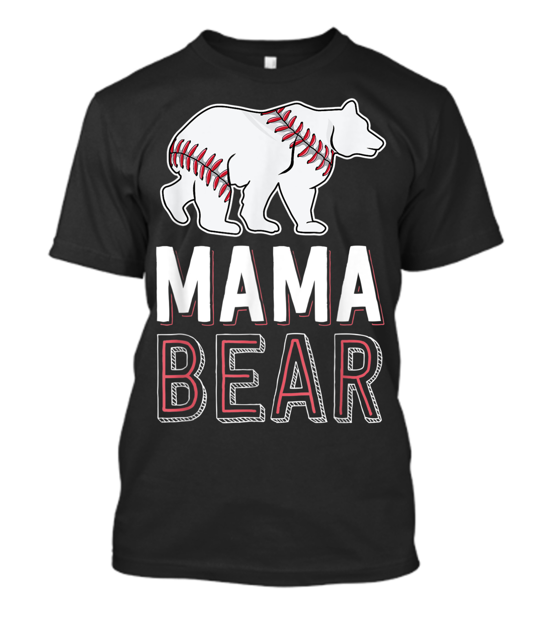 Mama Bear Baseball Softball Game Mama Bear Mom T-Shirt