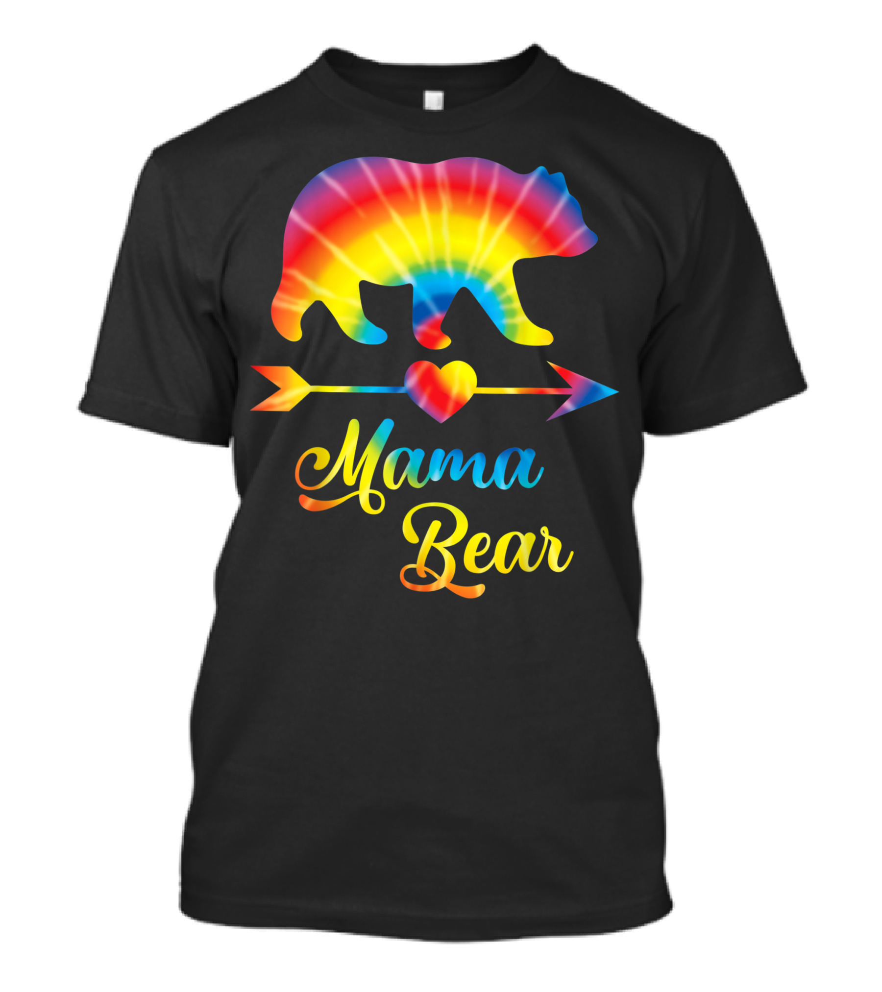 Mama Bear Rainbow Heart Arrow T-Shirt
