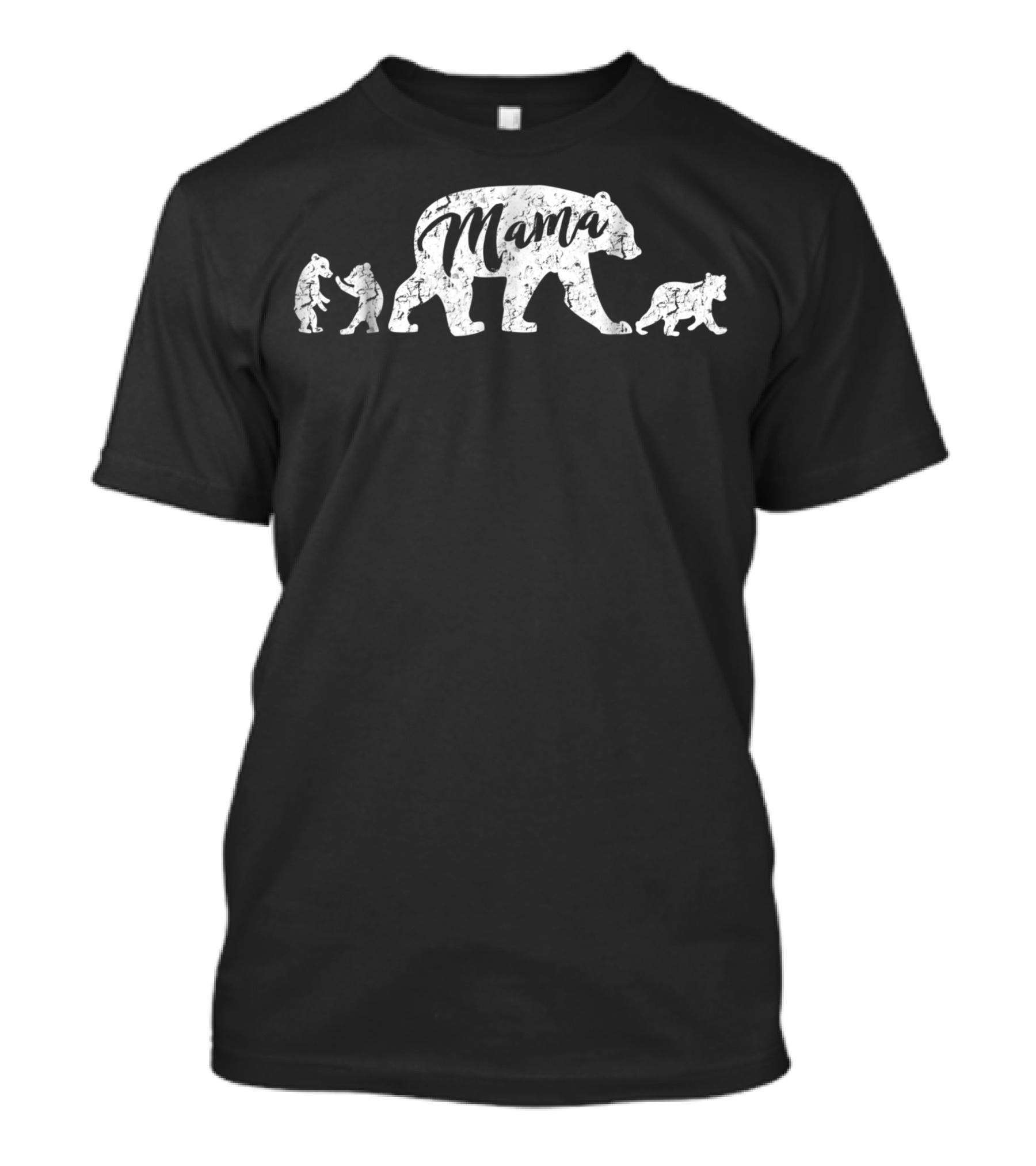 Mama Bear With Cute Cubs Trio T-Shirt